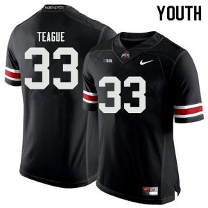 Youth Ohio State Buckeyes #33 Master Teague Black Nike NCAA College Football Jersey March VSK5044AX